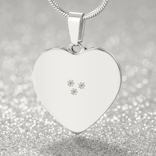 DAISY HEART | Custom Engraving Option Available